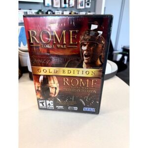 Rome Total War Gold Edition PC CD-ROM SEGA Barbarian InvasionExpansionNew Sealed